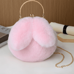 Plush Rabbit Shaped Handbag for Girls