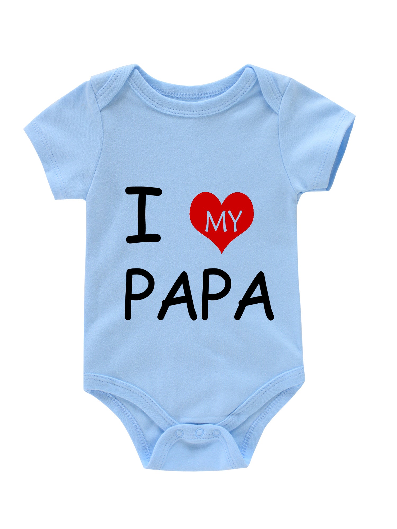 Infant Love My Papa Romper Short Sleeve Bodysuit