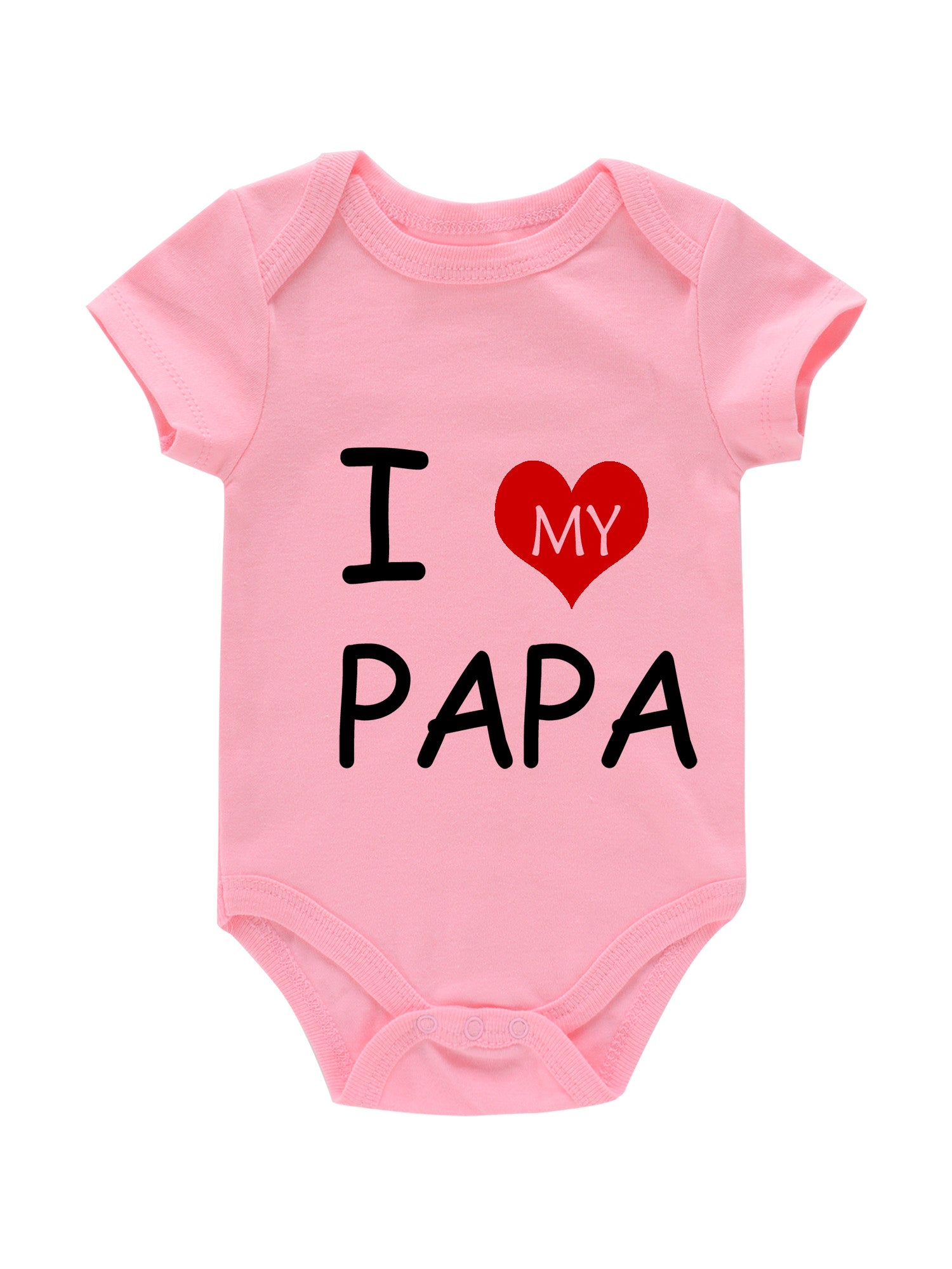 Infant Love My Papa Romper Short Sleeve Bodysuit