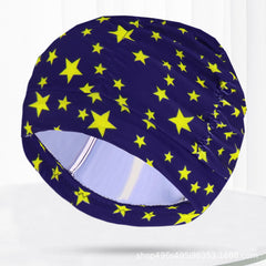 Flowers Printed High Elastic Swimming Cap for Men & Women