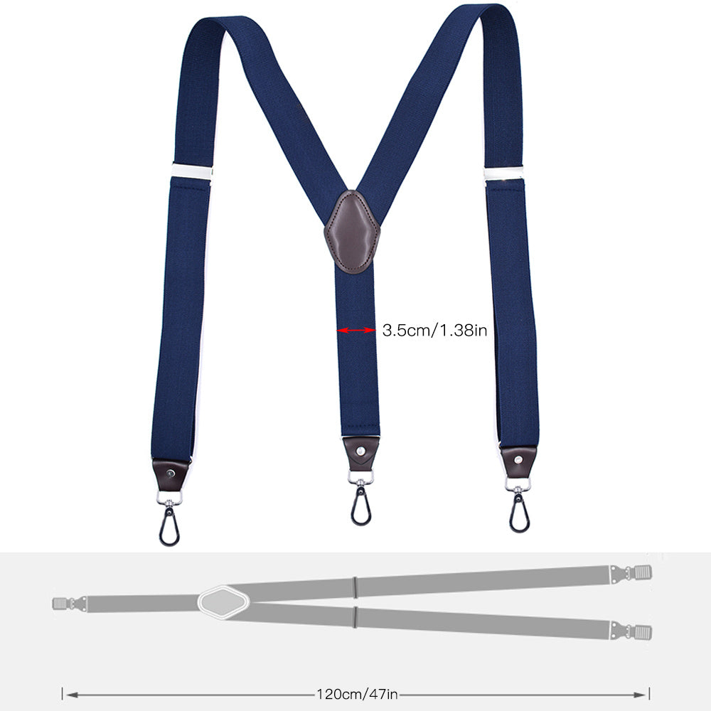 Men's Heavy Duty Suspenders Adjustable Elastic Y Back