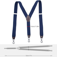 Men's Heavy Duty Suspenders Adjustable Elastic Y Back