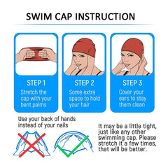 Waterproof Swimming Hat with Ear Protection for Men and Women