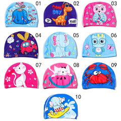 Kids Cartoon Animal Swimming Cap for Ages 3-12