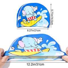 Kids Cartoon Animal Swimming Cap for Ages 3-12