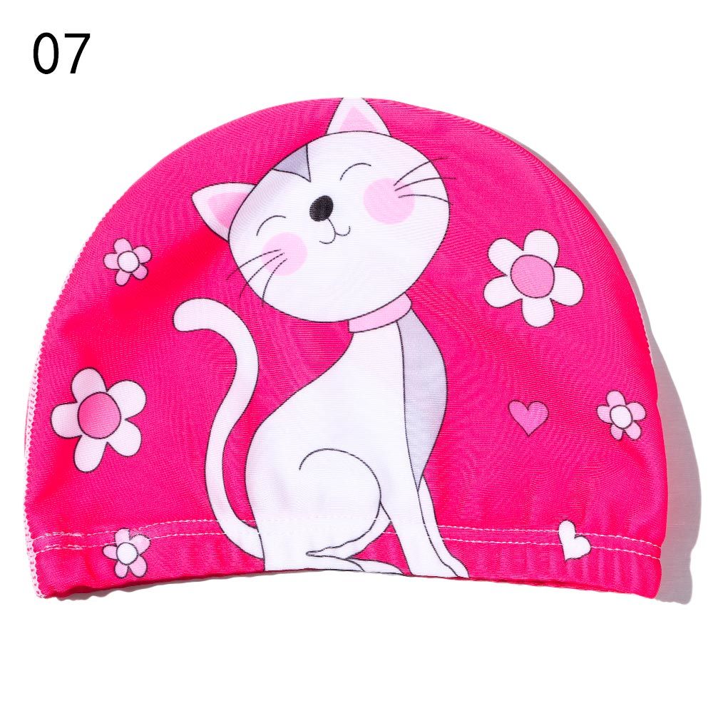 Kids Cartoon Animal Swimming Cap for Ages 3-12