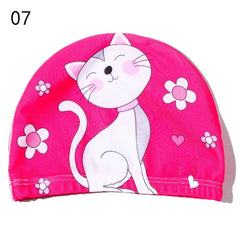 Kids Cartoon Animal Swimming Cap for Ages 3-12