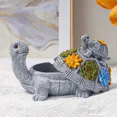 Resin Turtle Ash Tray with Lid Waterproof Art Crafts Gift