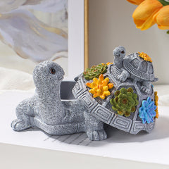 Resin Turtle Ash Tray with Lid Waterproof Art Crafts Gift