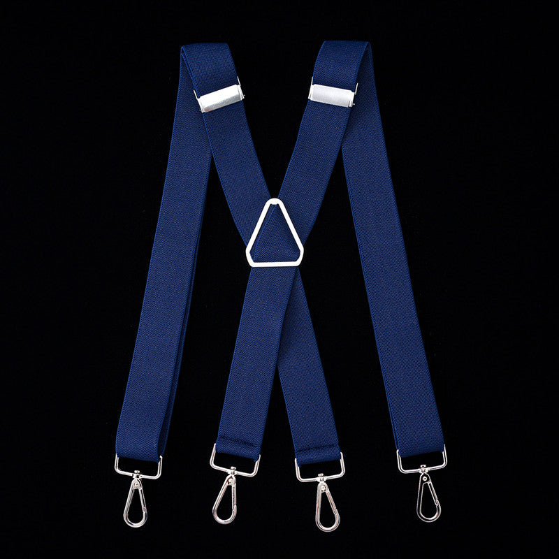 Men's Adjustable Elastic Suspenders Trouser Braces 38inch Wide X-back