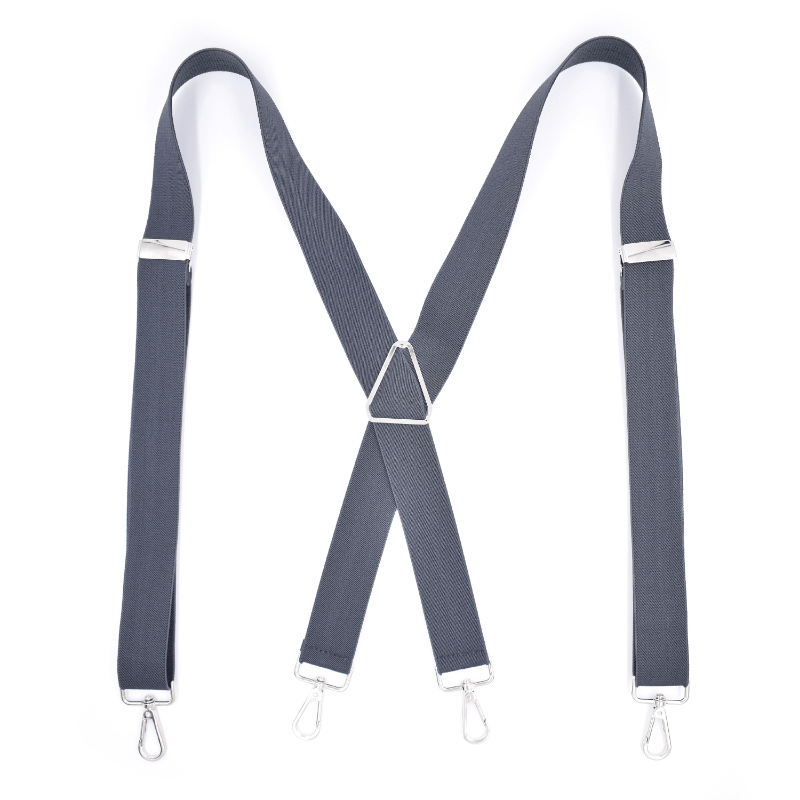 Men's Adjustable Elastic Suspenders Trouser Braces 38inch Wide X-back