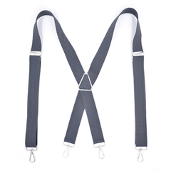 Men's Adjustable Elastic Suspenders Trouser Braces 38inch Wide X-back