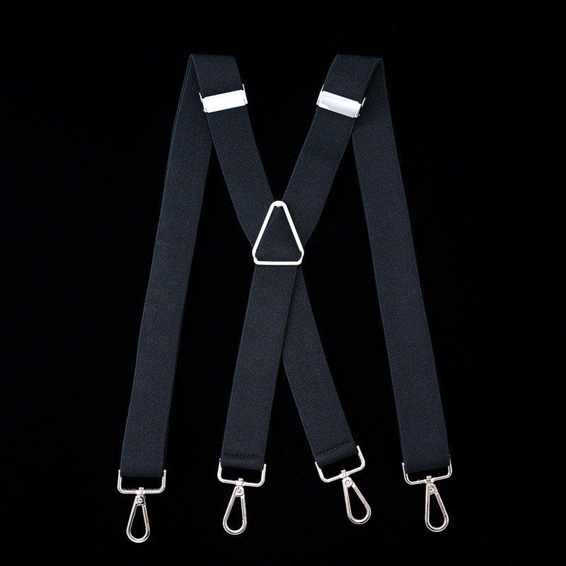 Men's Adjustable Elastic Suspenders Trouser Braces 38inch Wide X-back