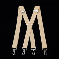 Men's Adjustable Elastic Suspenders Trouser Braces 38inch Wide X-back