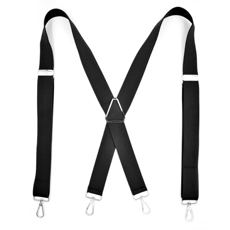 Men's Adjustable Elastic Suspenders Trouser Braces 38inch Wide X-back