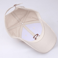 Unisex Letter Embroidered Baseball Cap Men Summer Adjustable Sun Visor Dad Hat