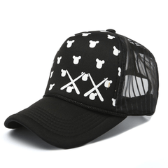 Hip Hop Mesh Baseball Cap Printed Breathable Cap For Outdoor Party