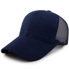 Solid Mesh Baseball Caps For Men Women Ponytail Cotton Snapback Cap Unisex Summe