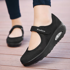 Women's Air Cushion Mesh Sneakers Hook & Loop Sports Shoes