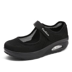 Women's Air Cushion Mesh Sneakers Hook & Loop Sports Shoes