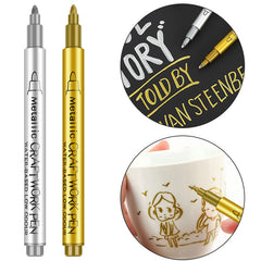 6pcs Silvery Paint Markers Ceramic Glass Cloth DIY Crafts