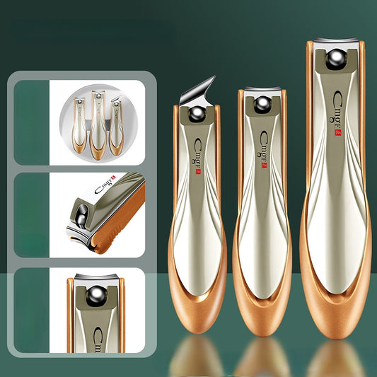 3pcs Anti Splash Nail Clippers Set for Manicure Pedicure