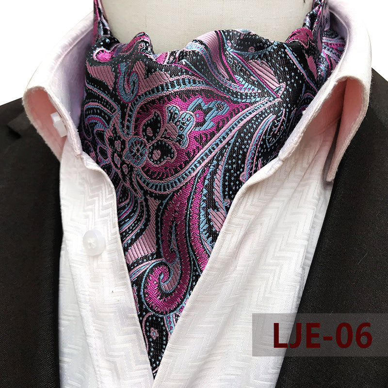 Men's Large Pattern Polyester Scarf 6x46inch