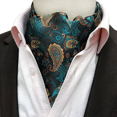 Men's Large Pattern Polyester Scarf 6x46inch