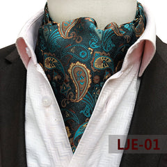 Men's Large Pattern Polyester Scarf 6x46inch