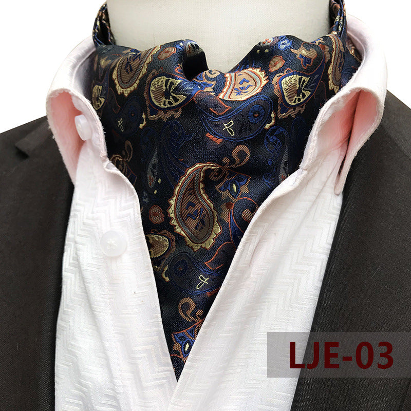 Men's Large Pattern Polyester Scarf 6x46inch