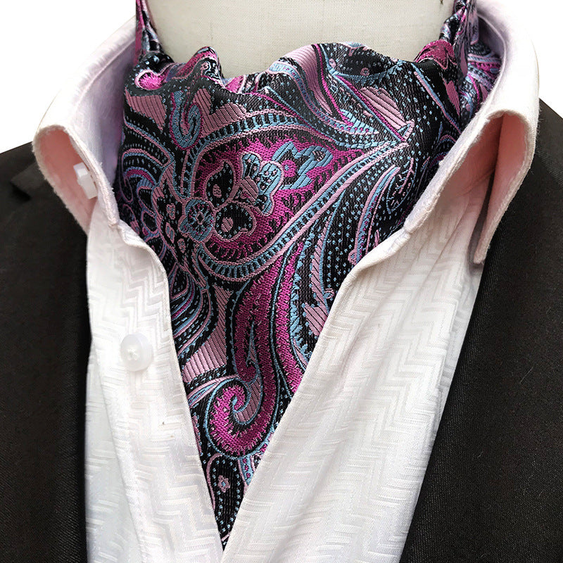 Men's Large Pattern Polyester Scarf 6x46inch