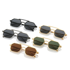LeonLion Square Sunglasses Men's Glasses Metal Retro Eyewear