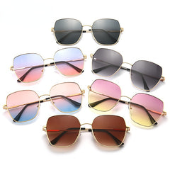 Oversize Polygon Sunglasses Gradient Lens UV Protection