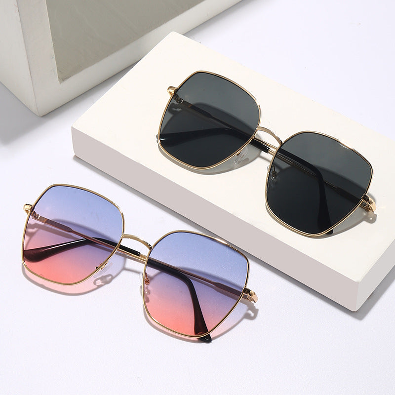 Oversize Polygon Sunglasses Gradient Lens UV Protection