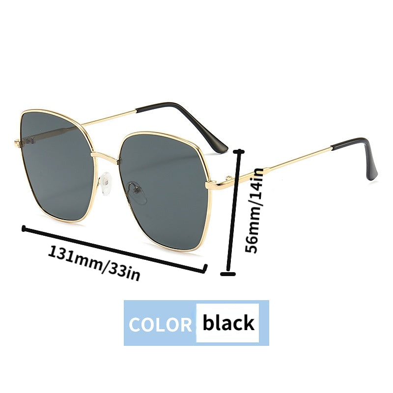 Oversize Polygon Sunglasses Gradient Lens UV Protection