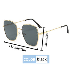 Oversize Polygon Sunglasses Gradient Lens UV Protection