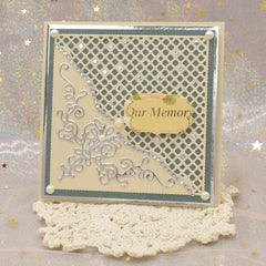Metal Cutting Die Square Mesh Background Corner Lace Scrapbooking