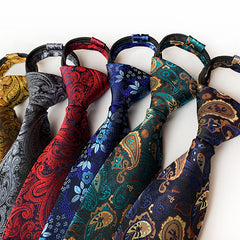 1pc Paisley Polyester Men's Zipper Tie 3 15inch