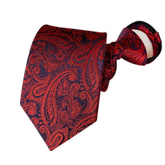1pc Paisley Polyester Men's Zipper Tie 3 15inch