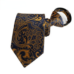 1pc Paisley Polyester Men's Zipper Tie 3 15inch