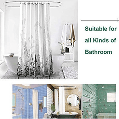 4pcs Dog Pattern Shower Curtain Set with Hooks