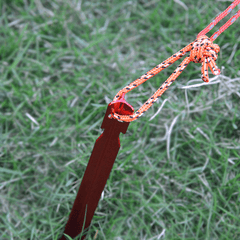 6pc Aluminum Garden Stakes 7.08in, Reflective Cord, Tent Pegs & Hamm