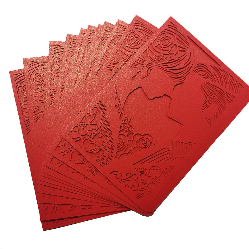 10-Pack Pearl Paper Wedding Invitations