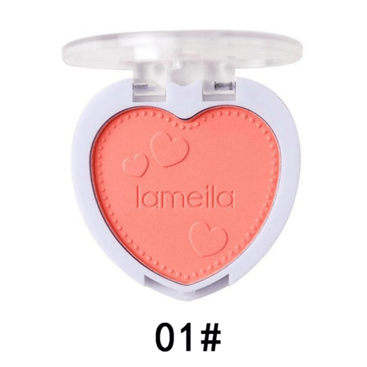 Heart Shaped Blush Compact for Cheek Tint
