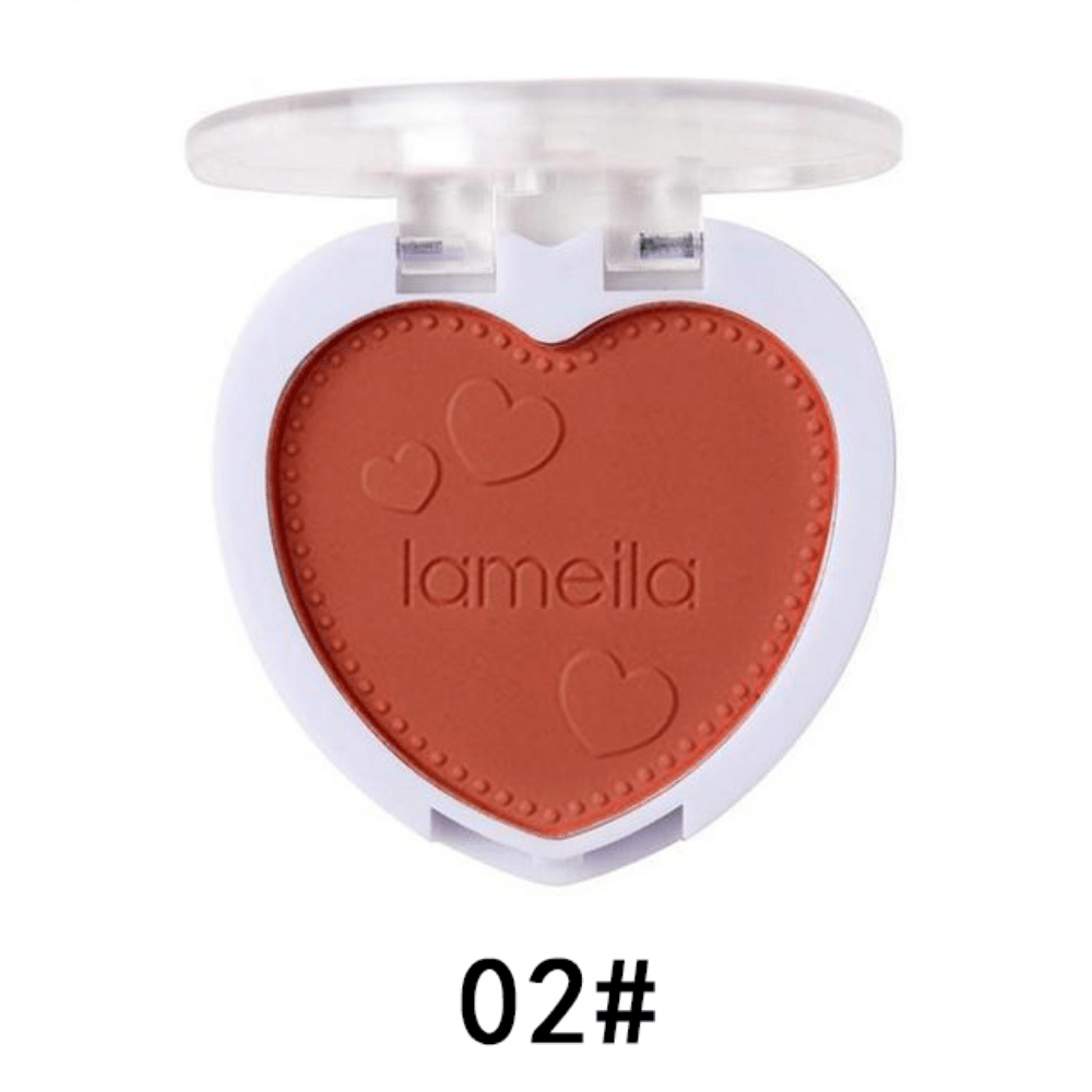 Heart Shaped Blush Compact for Cheek Tint