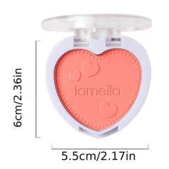 Heart Shaped Blush Compact for Cheek Tint