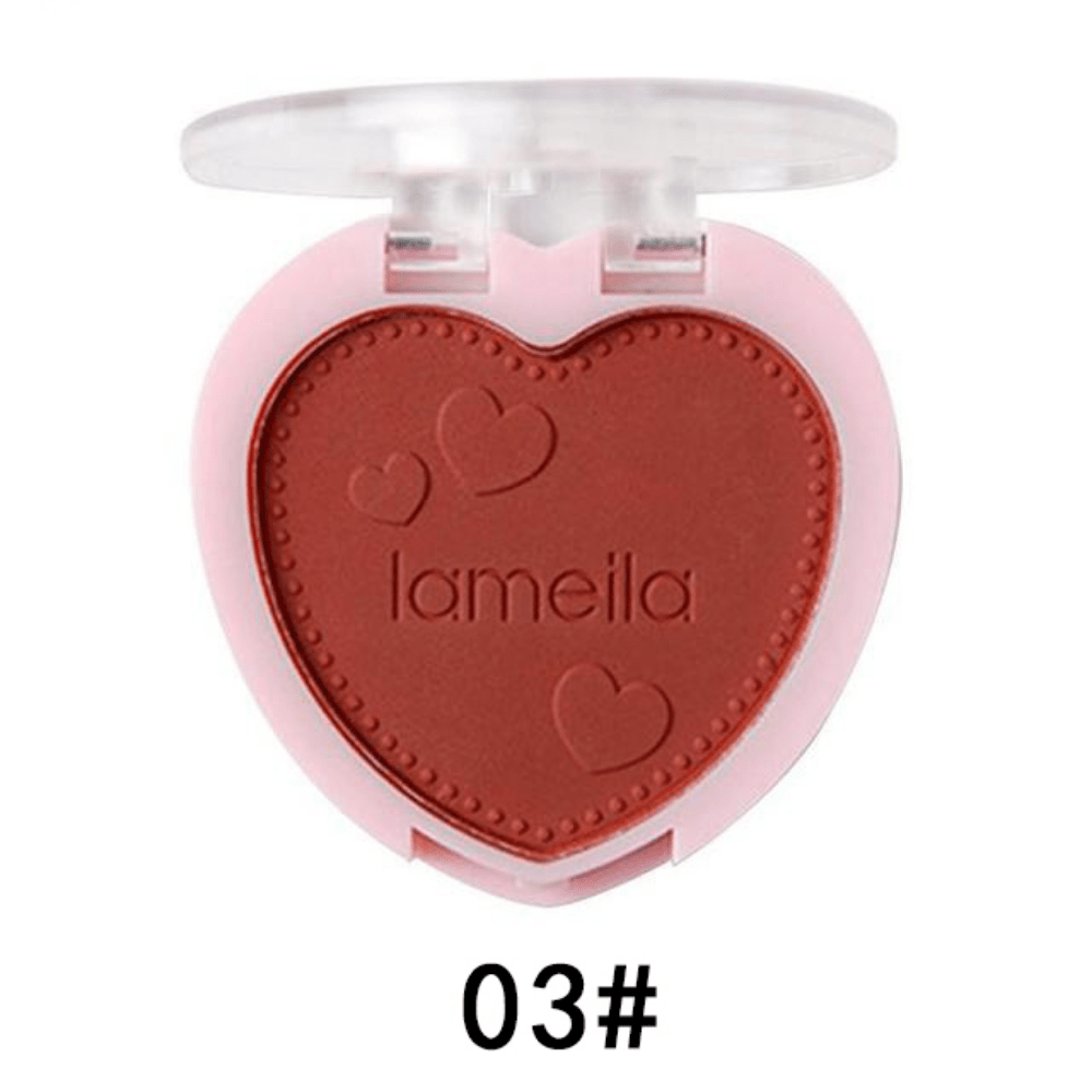 Heart Shaped Blush Compact for Cheek Tint