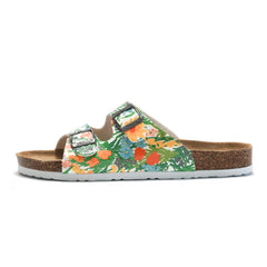 Flower Printed Slides Open Toe Slip On Shoes