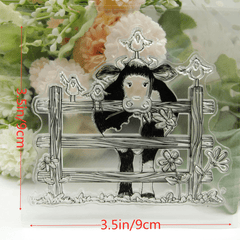 Animal Silicone Rubber Stamp & Metal Die Sheet Scrapbooking