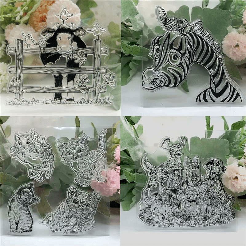 Animal Silicone Rubber Stamp & Metal Die Sheet Scrapbooking